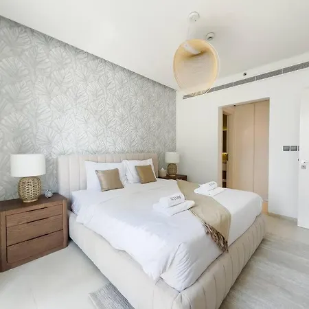 Ferienwohnung Modern 1Br Panoramic View, West Avenue Dubai Exterior foto